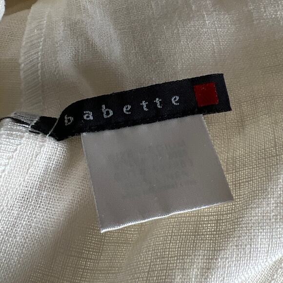 Babette White Ivory Cotton Cardigan Top Blouse Medium M - Picture 5 of 8